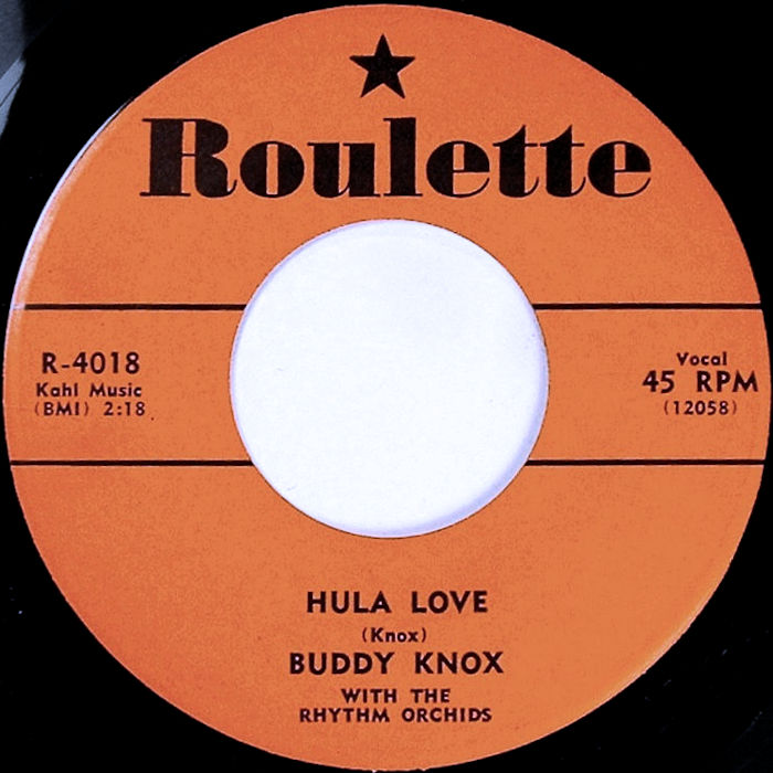BUDDY KNOX WITH THE RHYTHM ORCHIDS - Hula Love / Devil Woman - 45T (SP 2 titres)